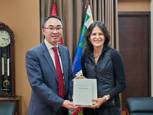 驻玻利维亚大使王亮拜会玻新任教育部长