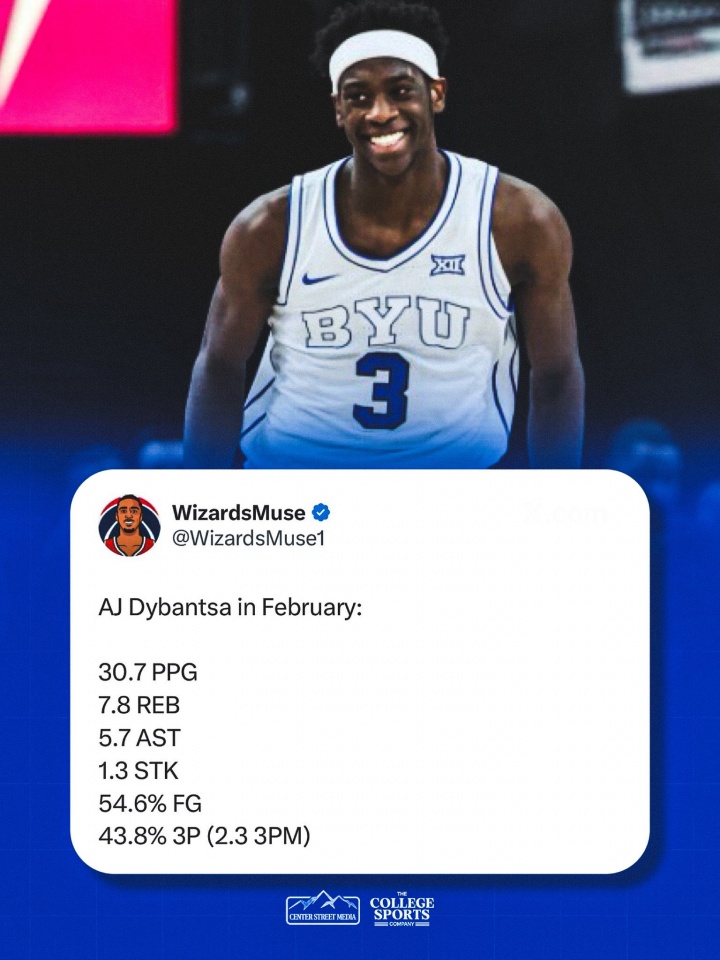 超级大年状元大热！迪班萨2月场均轰30.7分7.8板5.7助 三分43.8%